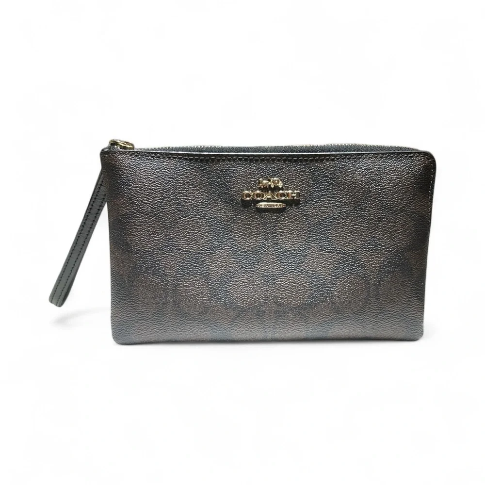 Coach Metallic Brown Wristlet